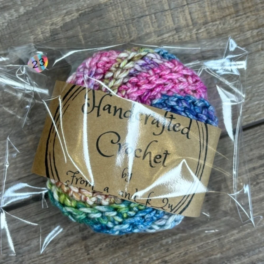 Handcrafted Crochet Spiral Tawashi Bath Scrubbies Set Cotton Yarn Handmade